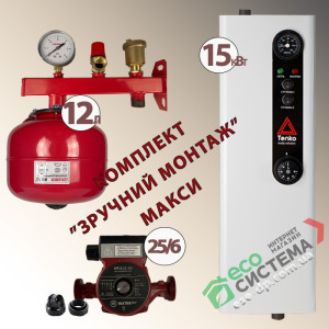 Комплект Электрокотел Tenko КЕ 15/400 + насос + консольная ГБ с бачком 12 л